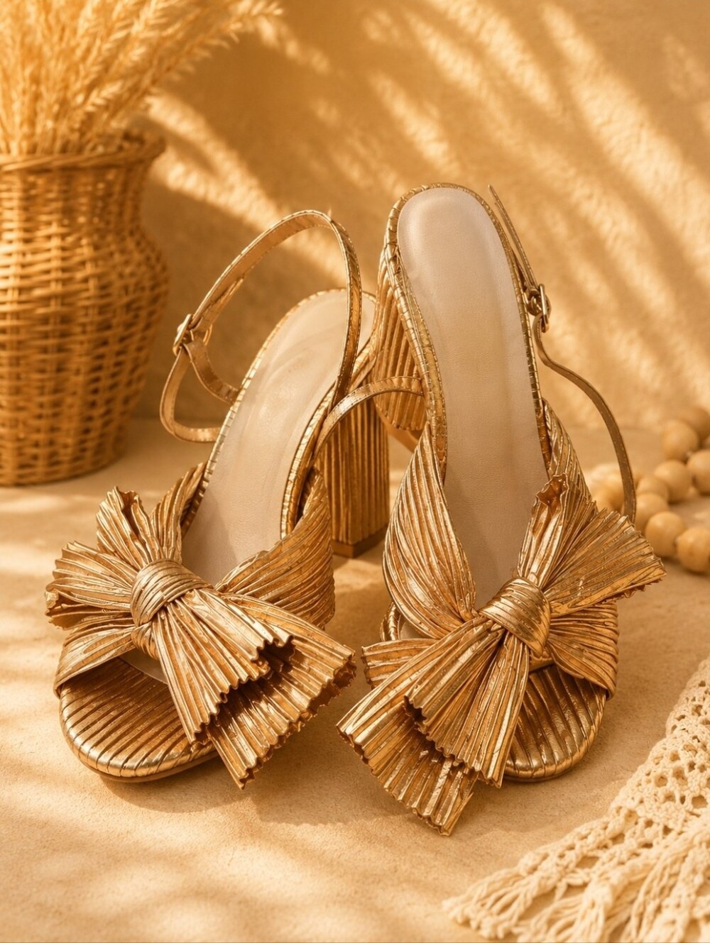 Camellia Bow Heel
